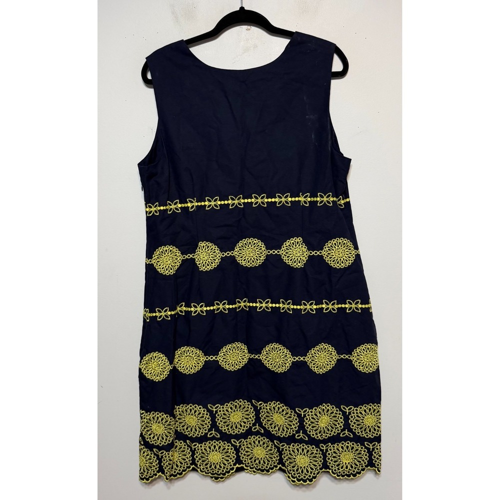 Boden Old Money Embroidered Floral Shift Dress Women Size 14 Coastal Chic Preppy - Picture 5 of 8